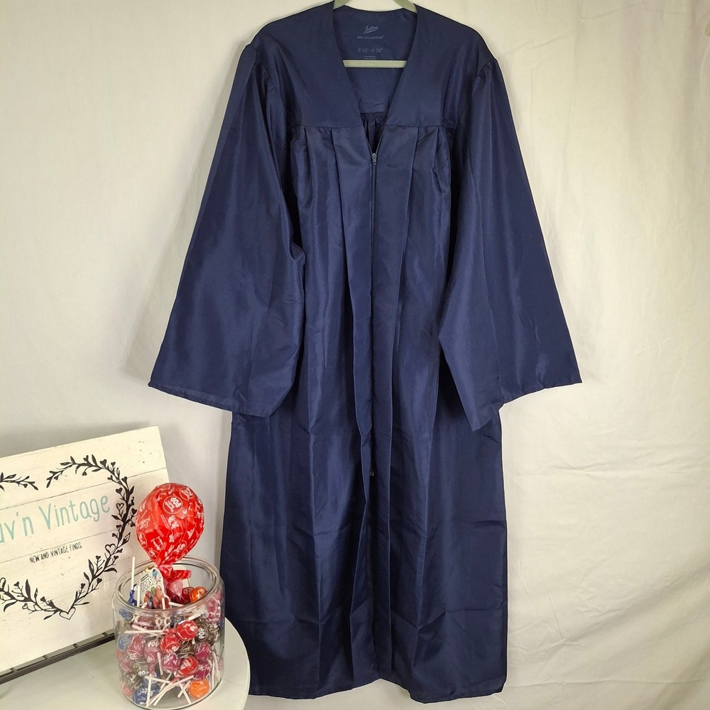 Jostens BDG Collection‎ Navy Graduation Gown Robe Size 6 01 to 6 03 Polyester